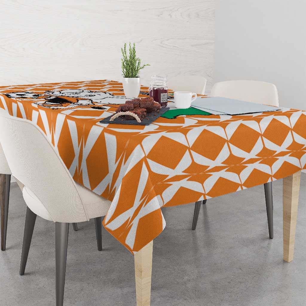Custom Ivory Coast Football Tablecloth Go Champions