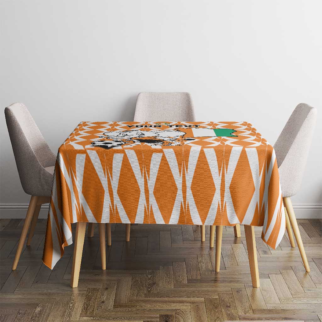 Custom Ivory Coast Football Tablecloth Go Champions