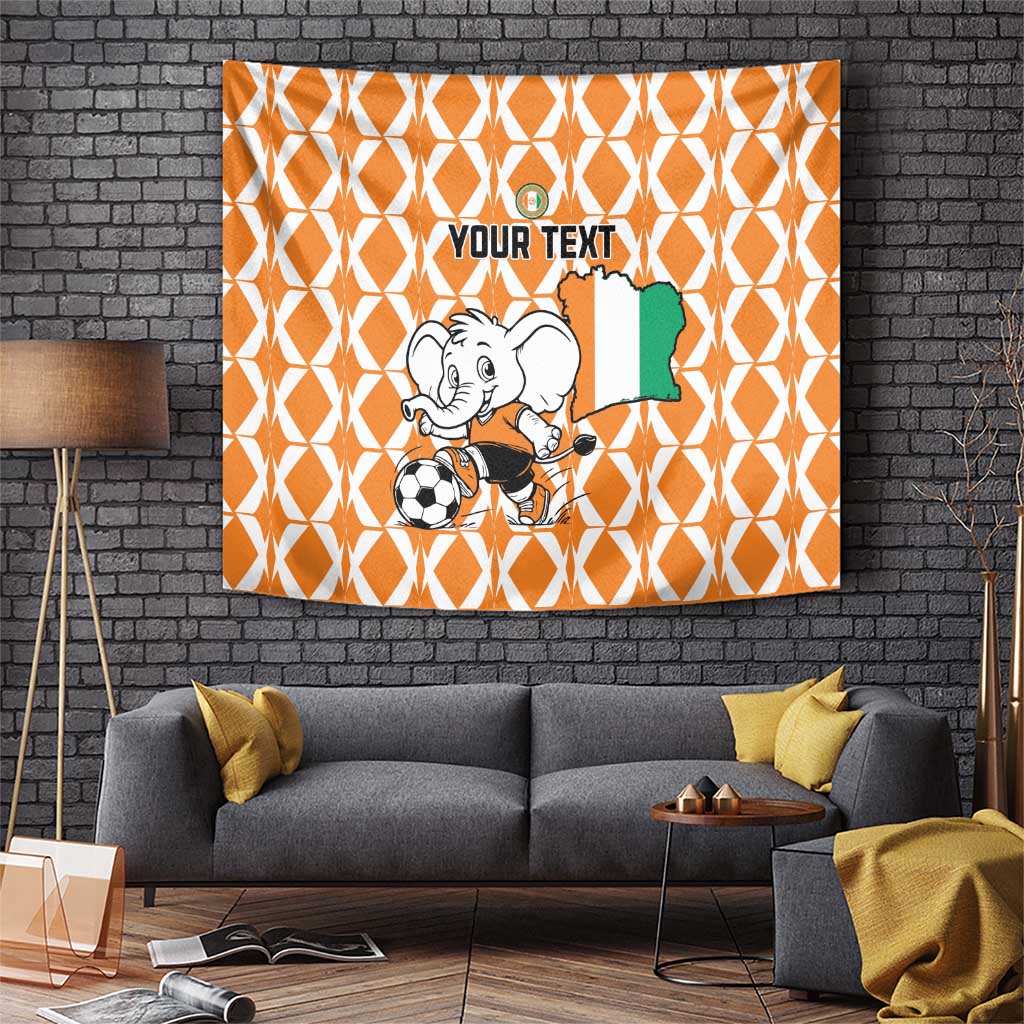 Custom Ivory Coast Football Tapestry Go Champions