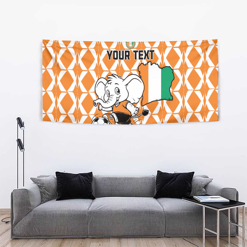 Custom Ivory Coast Football Tapestry Go Champions