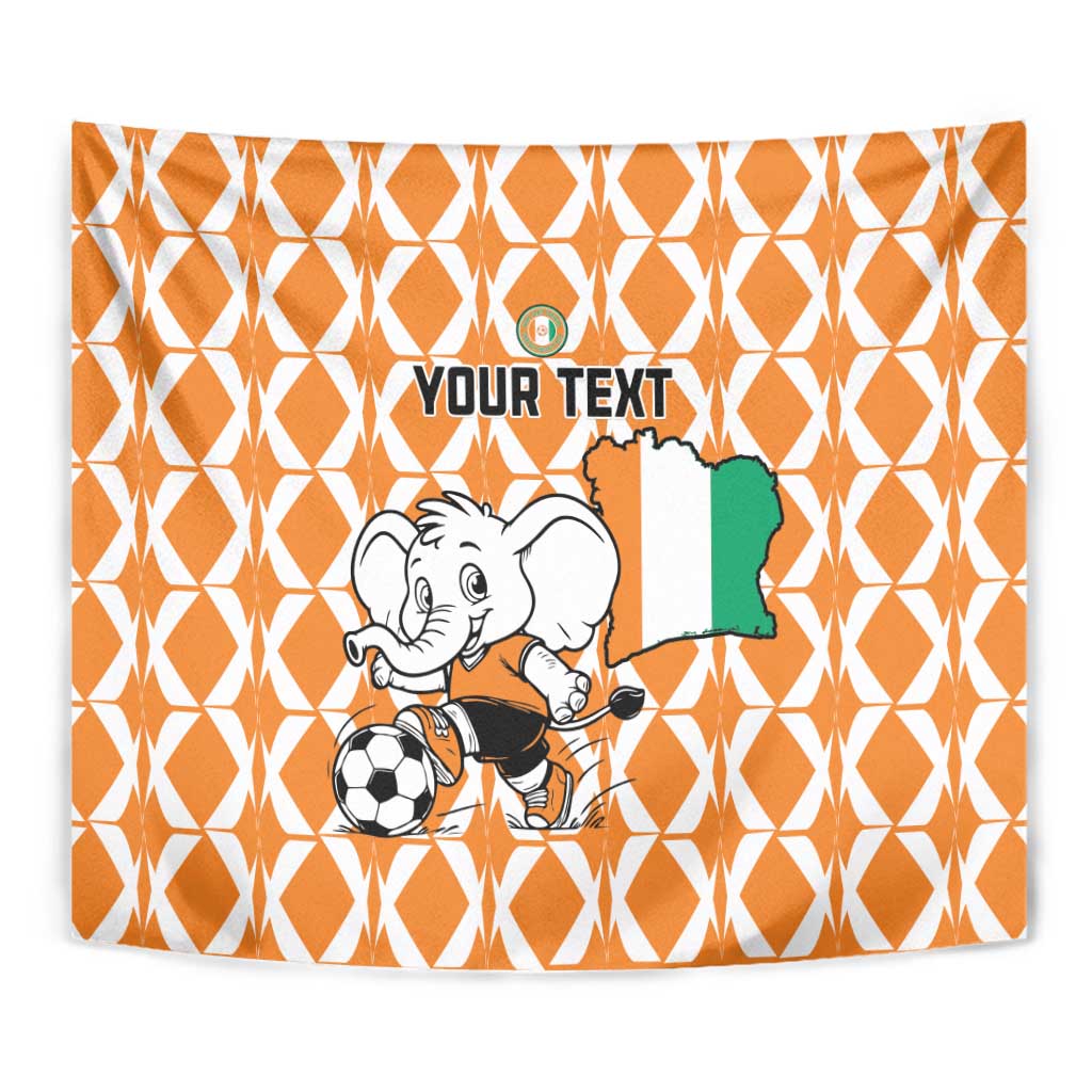 Custom Ivory Coast Football Tapestry Go Champions