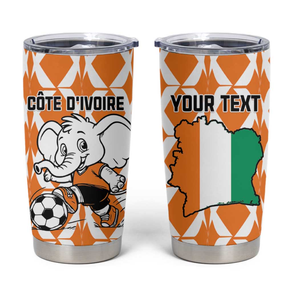 Custom Ivory Coast Football Tumbler Cup Go Champions