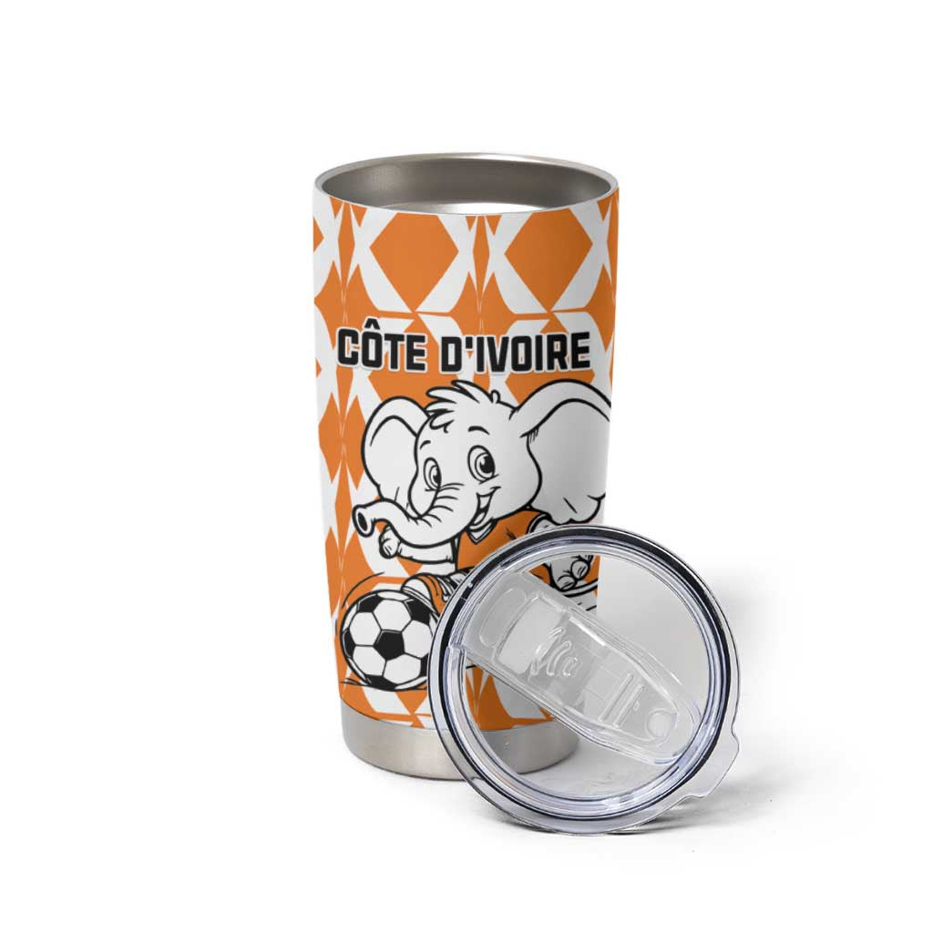 Custom Ivory Coast Football Tumbler Cup Go Champions