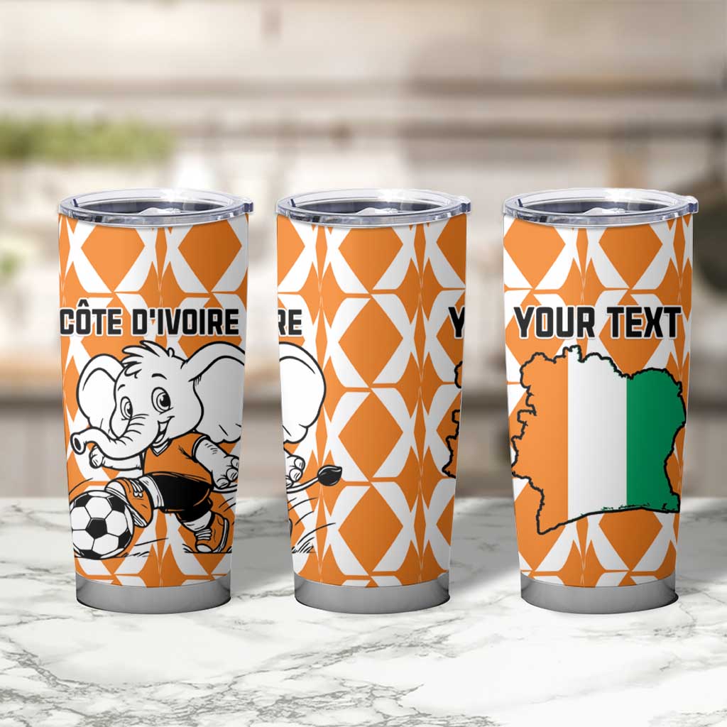 Custom Ivory Coast Football Tumbler Cup Go Champions