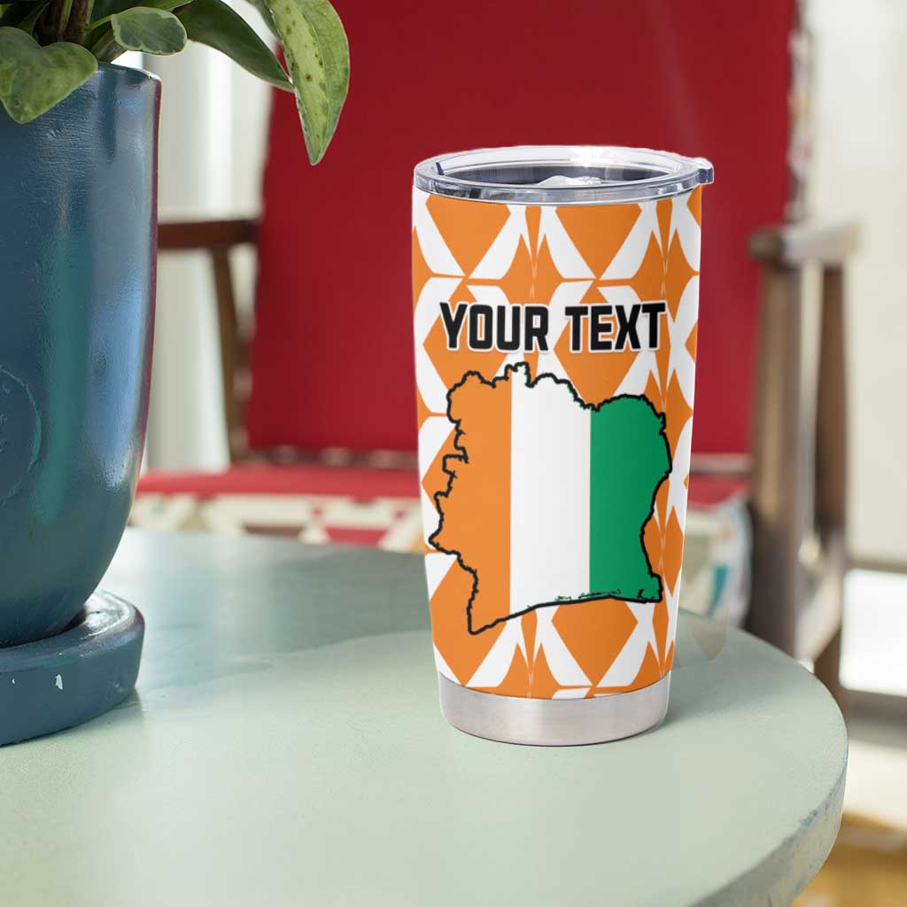 Custom Ivory Coast Football Tumbler Cup Go Champions