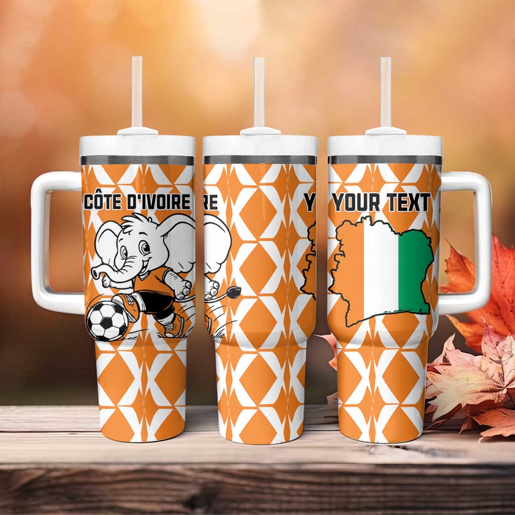 Custom Ivory Coast Football Tumbler With Handle Go Champions