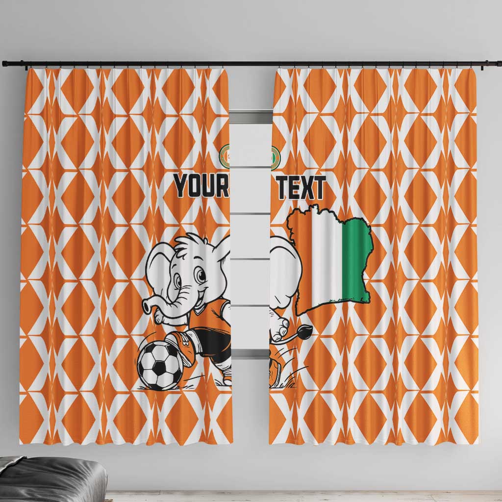 Custom Ivory Coast Football Window Curtain Go Champions
