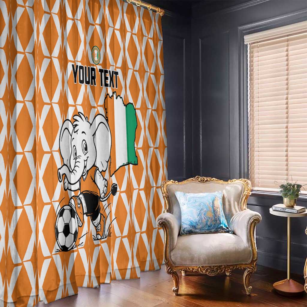 Custom Ivory Coast Football Window Curtain Go Champions