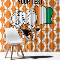 Custom Ivory Coast Football Window Curtain Go Champions