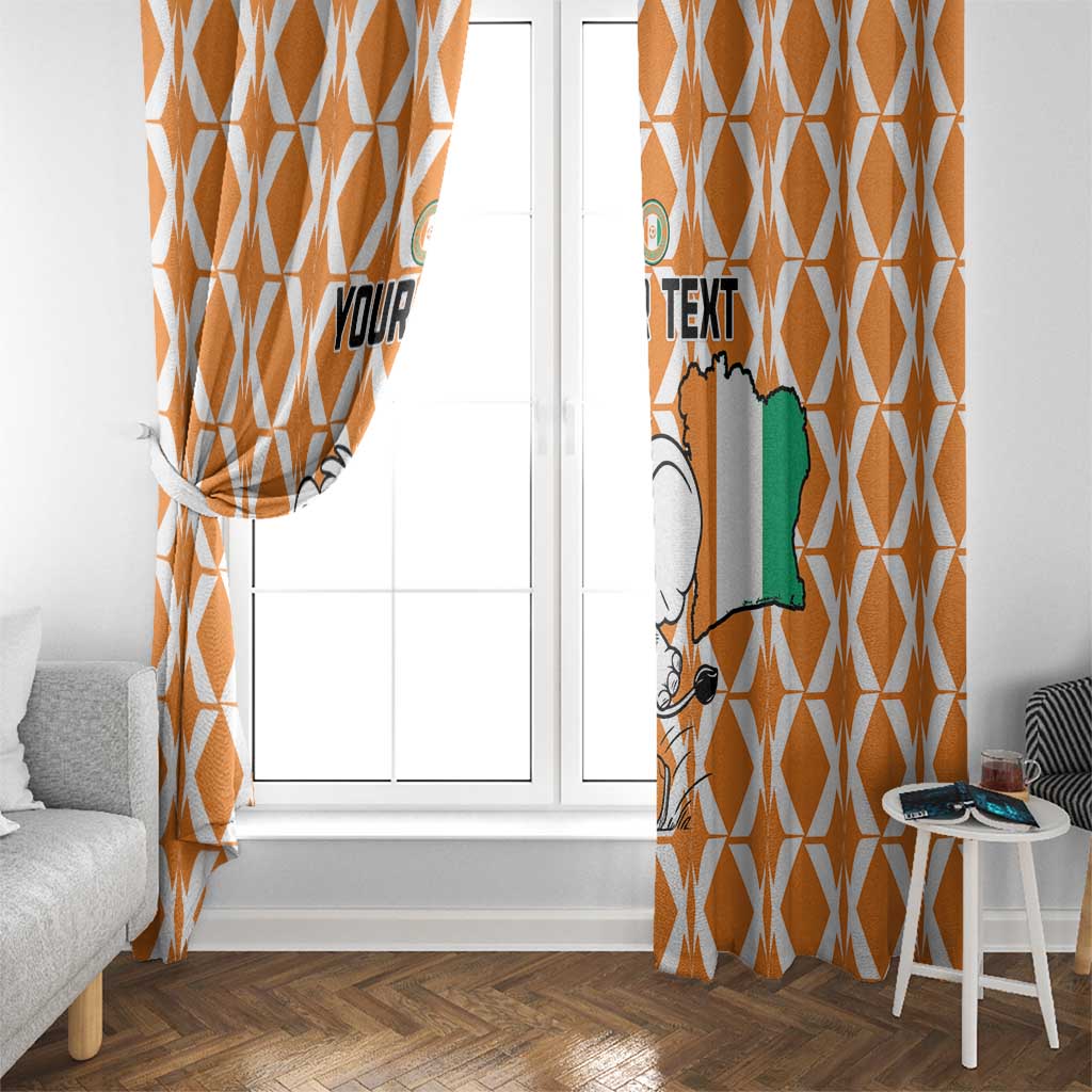 Custom Ivory Coast Football Window Curtain Go Champions