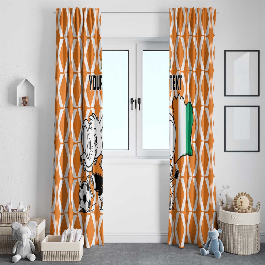 Custom Ivory Coast Football Window Curtain Go Champions