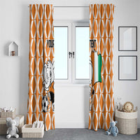 Custom Ivory Coast Football Window Curtain Go Champions