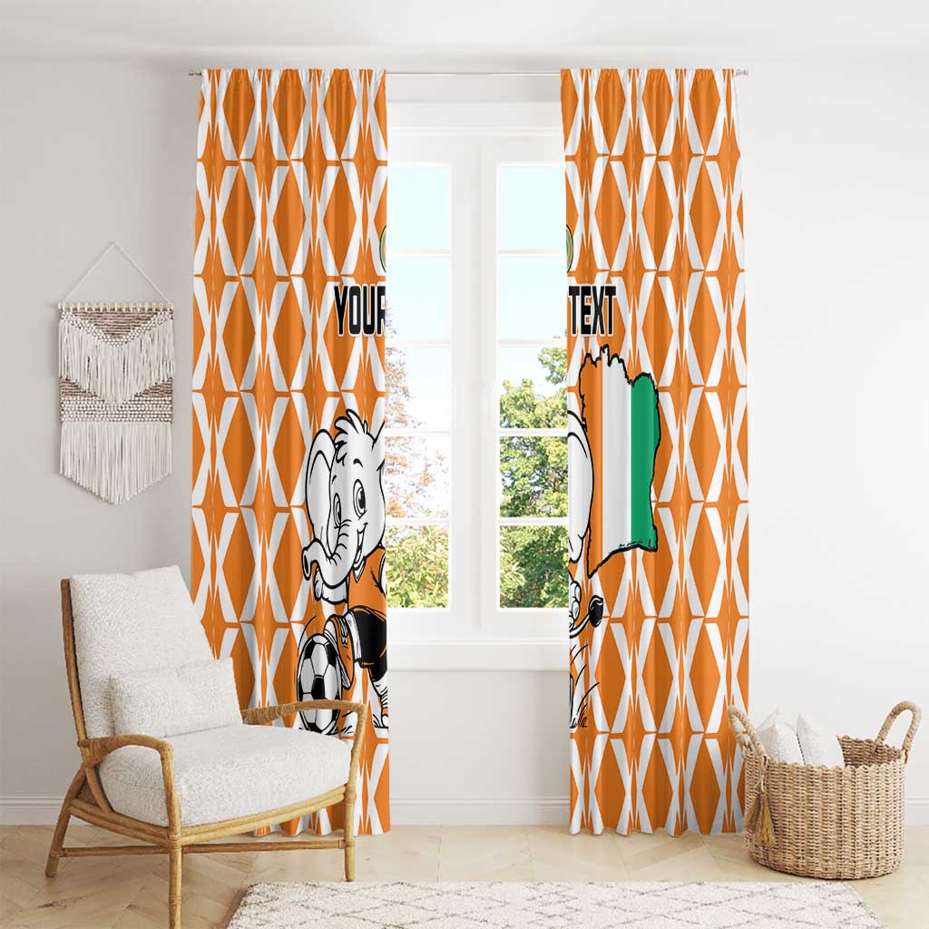 Custom Ivory Coast Football Window Curtain Go Champions