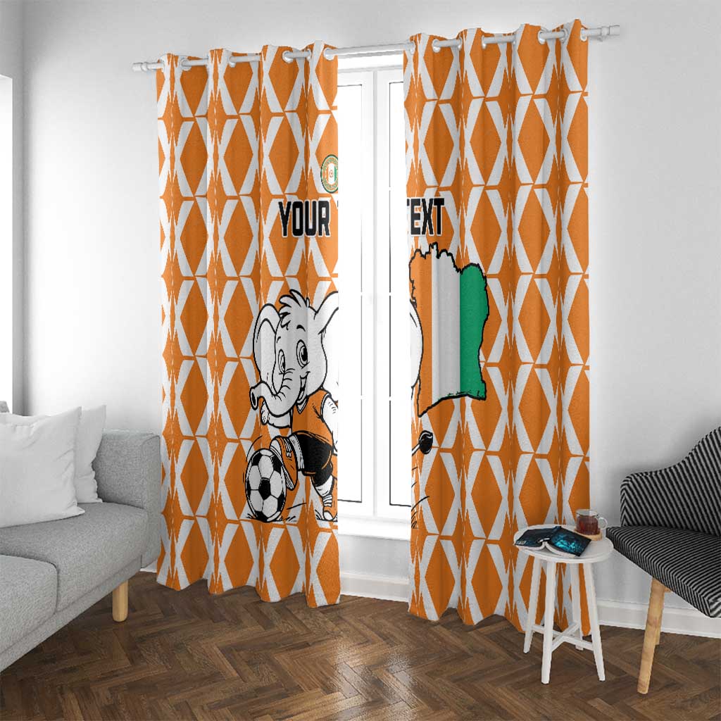 Custom Ivory Coast Football Window Curtain Go Champions