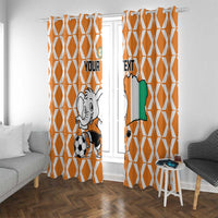 Custom Ivory Coast Football Window Curtain Go Champions