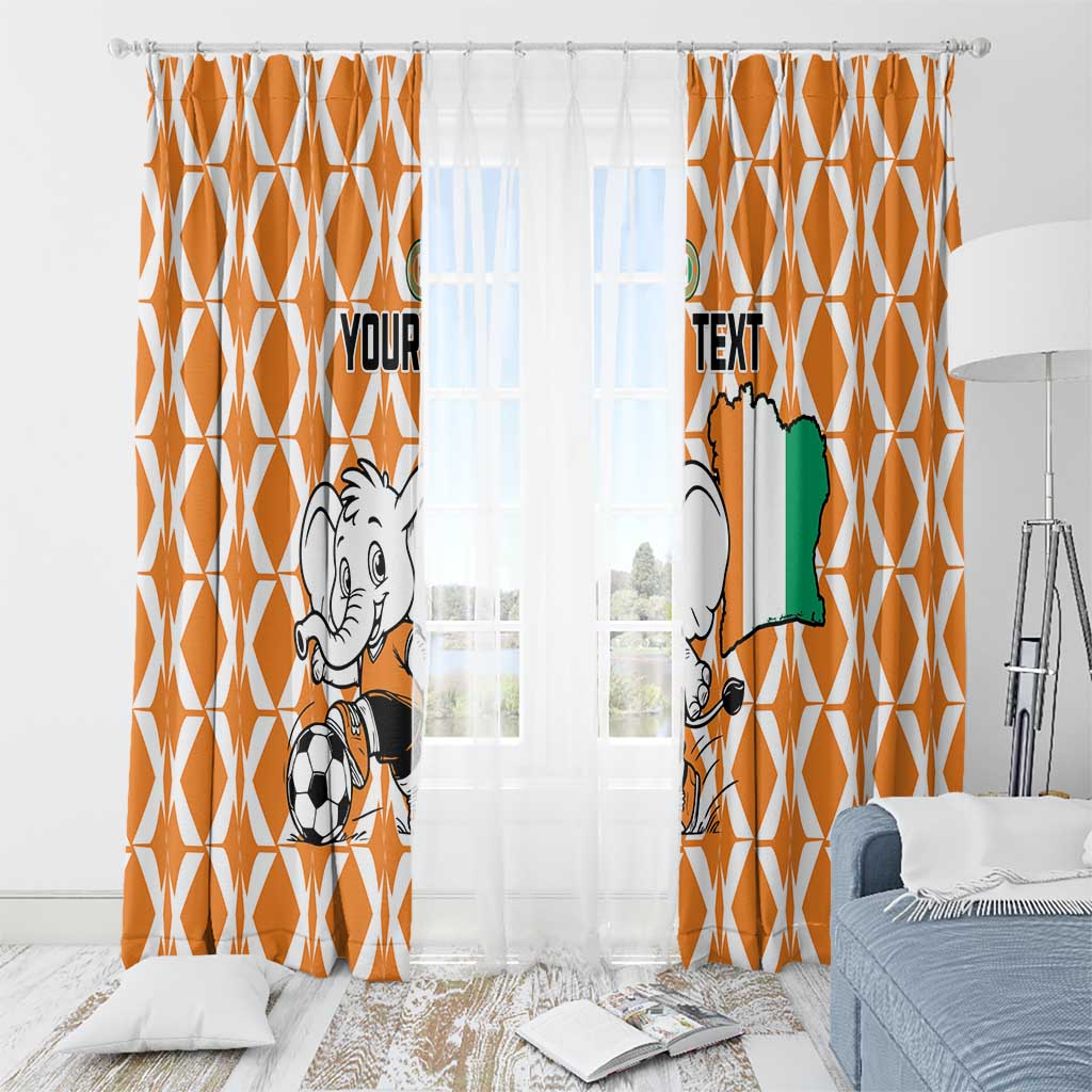 Custom Ivory Coast Football Window Curtain Go Champions