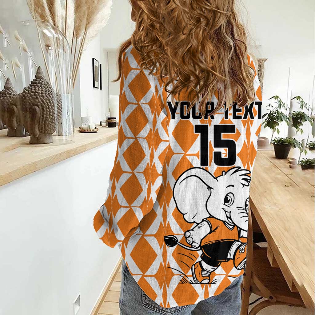 Custom Ivory Coast Football Women Casual Shirt Go Champions