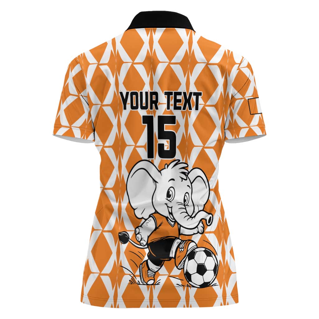 Custom Ivory Coast Football Women Polo Shirt Go Champions