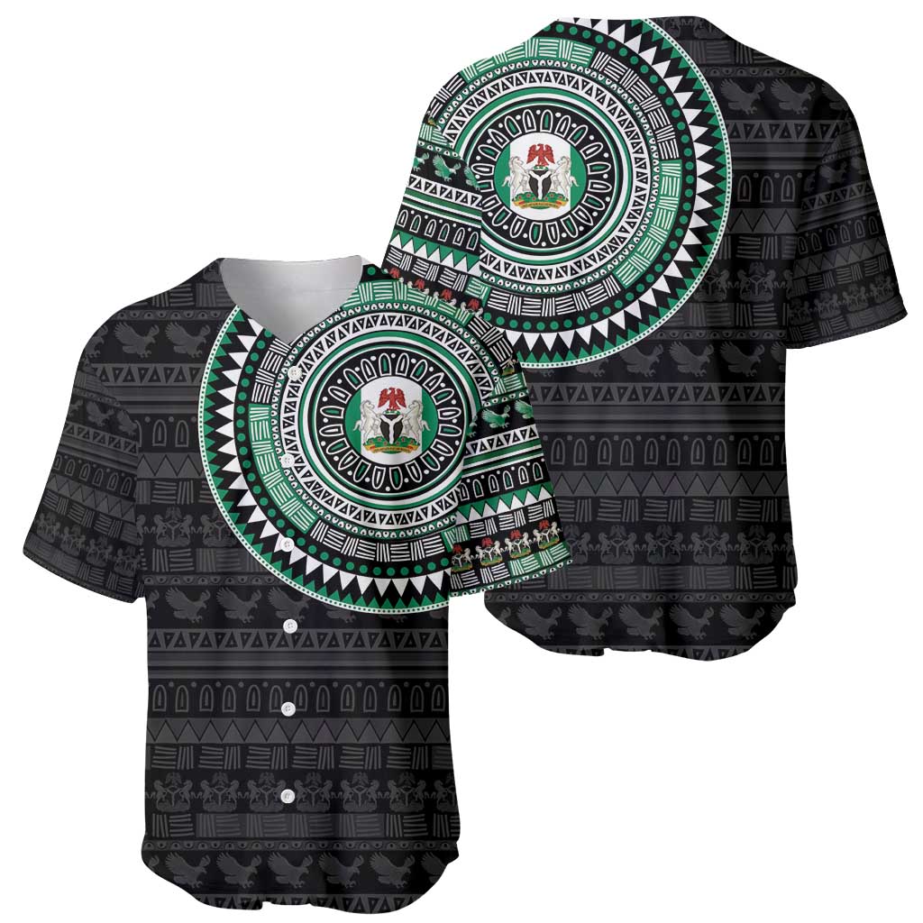Nigeria Baseball Jersey African Tribal Pattern