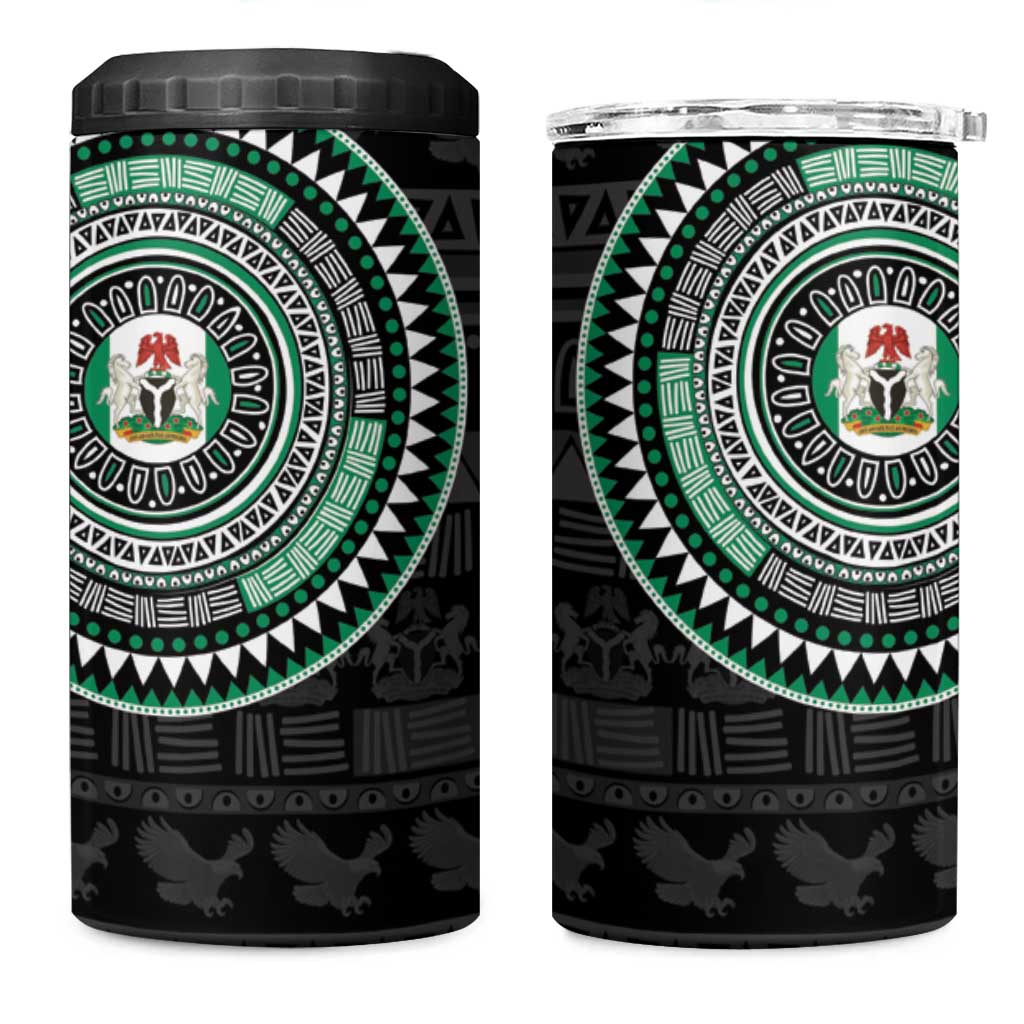 Nigeria 4 in 1 Can Cooler Tumbler African Tribal Pattern