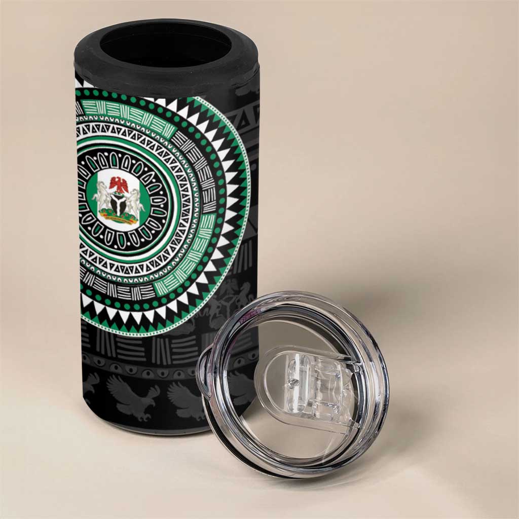 Nigeria 4 in 1 Can Cooler Tumbler African Tribal Pattern