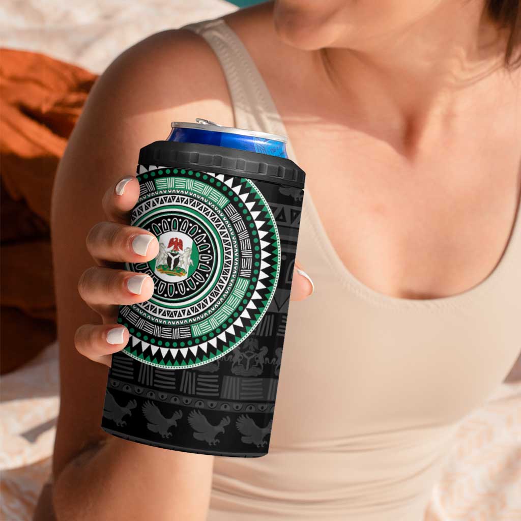 Nigeria 4 in 1 Can Cooler Tumbler African Tribal Pattern