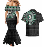 Nigeria Couples Matching Mermaid Dress and Hawaiian Shirt African Tribal Pattern