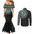 Nigeria Couples Matching Mermaid Dress and Long Sleeve Button Shirt African Tribal Pattern