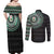 Nigeria Couples Matching Off Shoulder Maxi Dress and Long Sleeve Button Shirt African Tribal Pattern