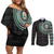 Nigeria Couples Matching Off Shoulder Short Dress and Long Sleeve Button Shirt African Tribal Pattern