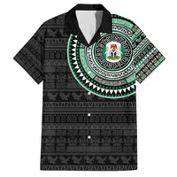 Nigeria Family Matching Off The Shoulder Long Sleeve Dress and Hawaiian Shirt African Tribal Pattern