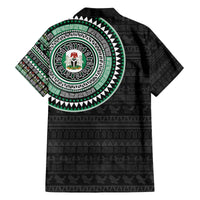 Nigeria Family Matching Off The Shoulder Long Sleeve Dress and Hawaiian Shirt African Tribal Pattern