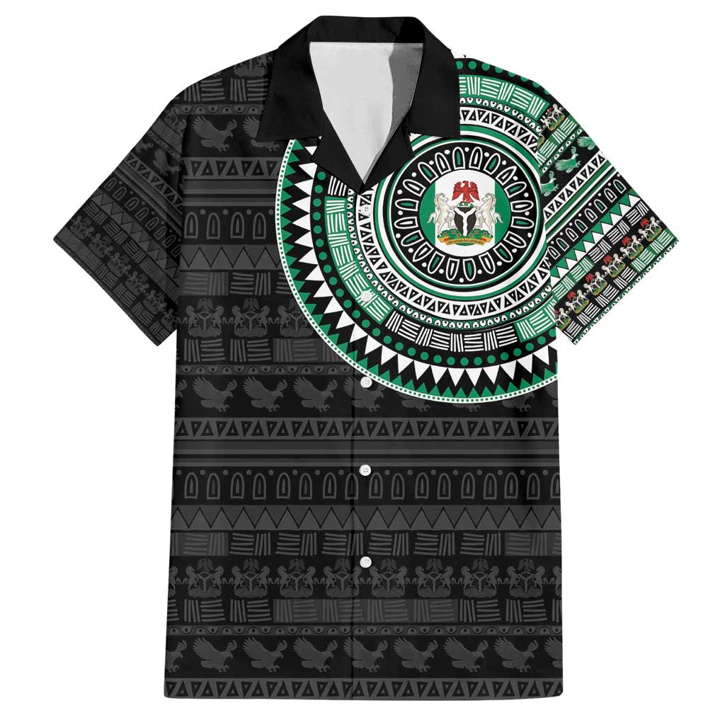 Nigeria Family Matching Off Shoulder Maxi Dress and Hawaiian Shirt African Tribal Pattern