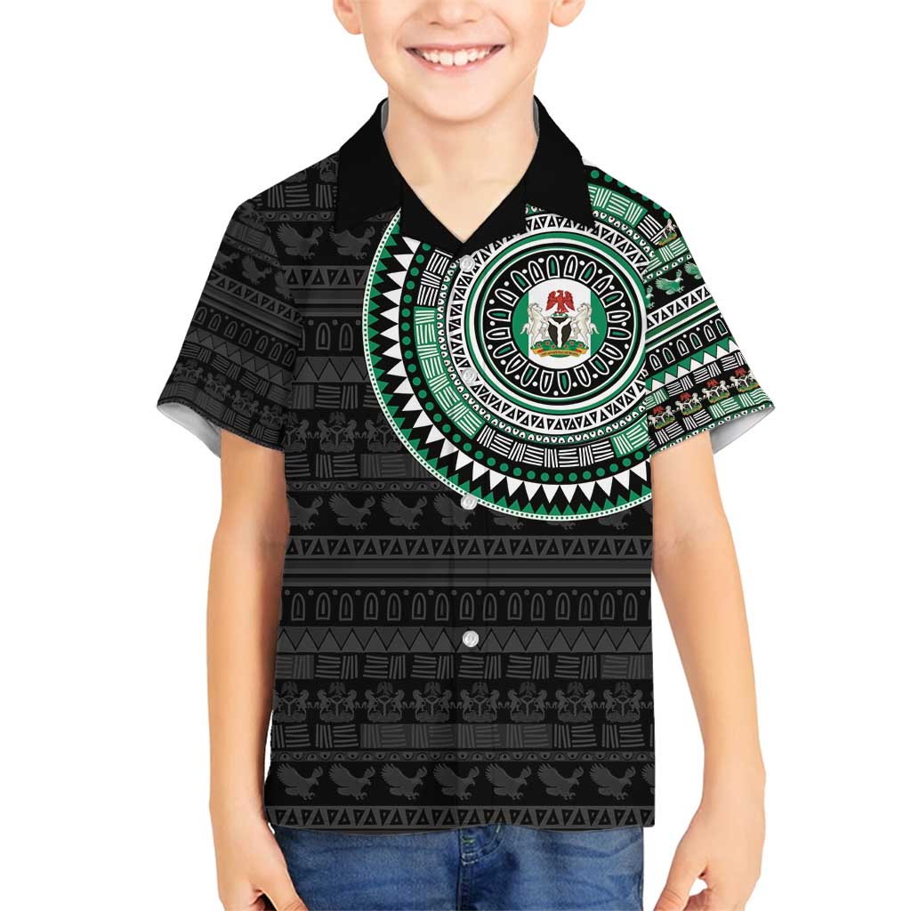 Nigeria Family Matching Puletasi and Hawaiian Shirt African Tribal Pattern