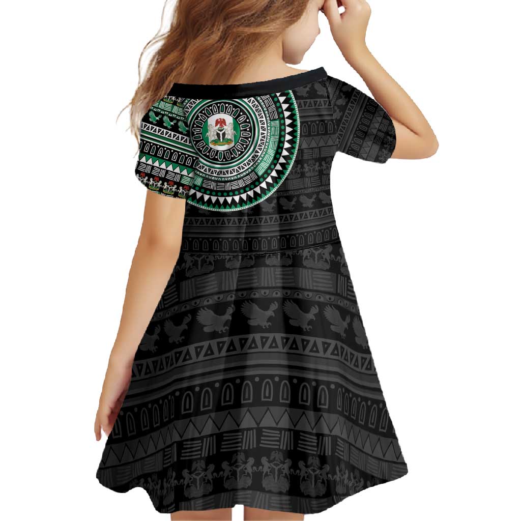 Nigeria Family Matching Short Sleeve Bodycon Dress and Hawaiian Shirt African Tribal Pattern