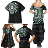 Nigeria Family Matching Summer Maxi Dress and Hawaiian Shirt African Tribal Pattern