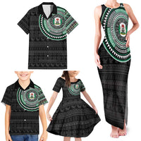 Nigeria Family Matching Tank Maxi Dress and Hawaiian Shirt African Tribal Pattern