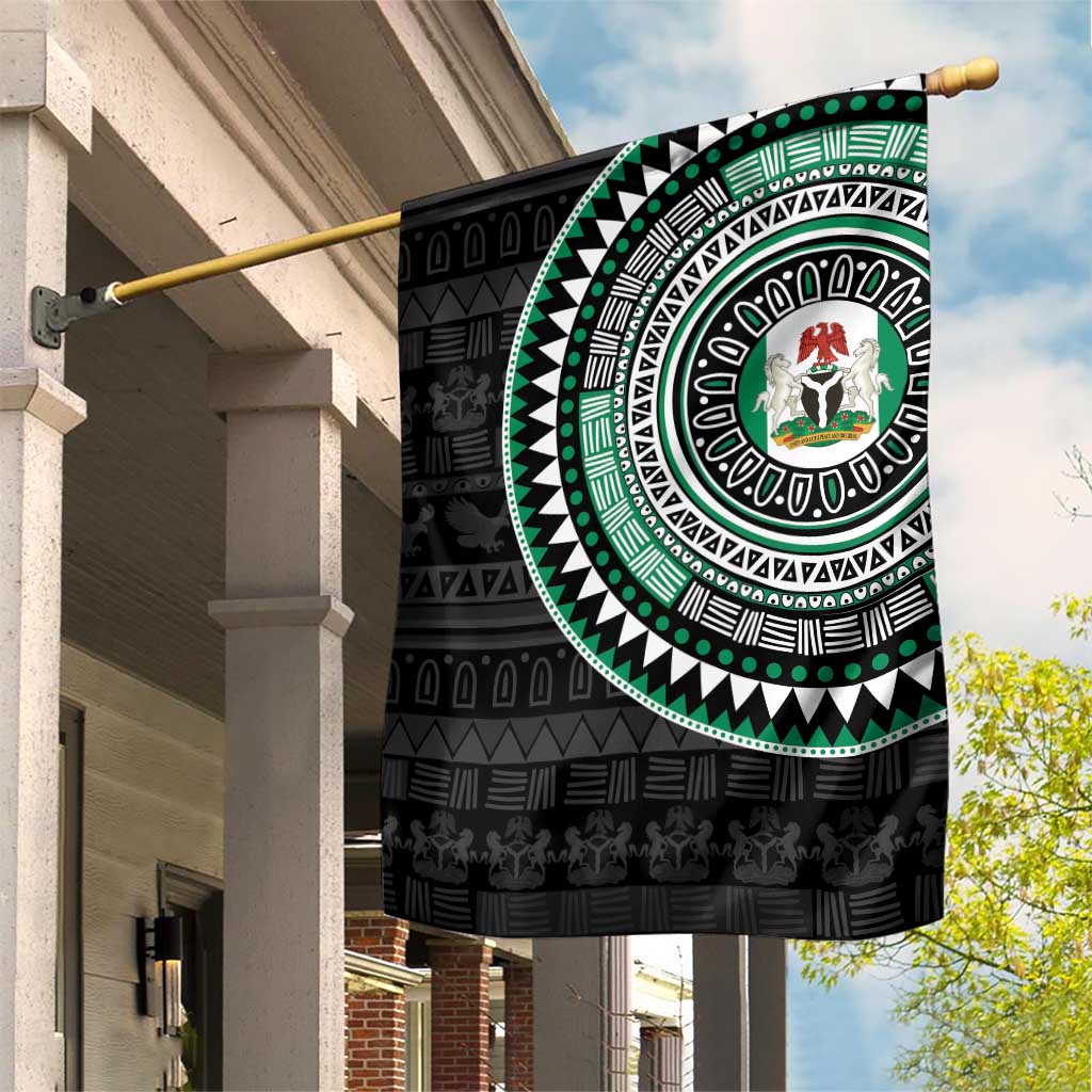 Nigeria Garden Flag African Tribal Pattern