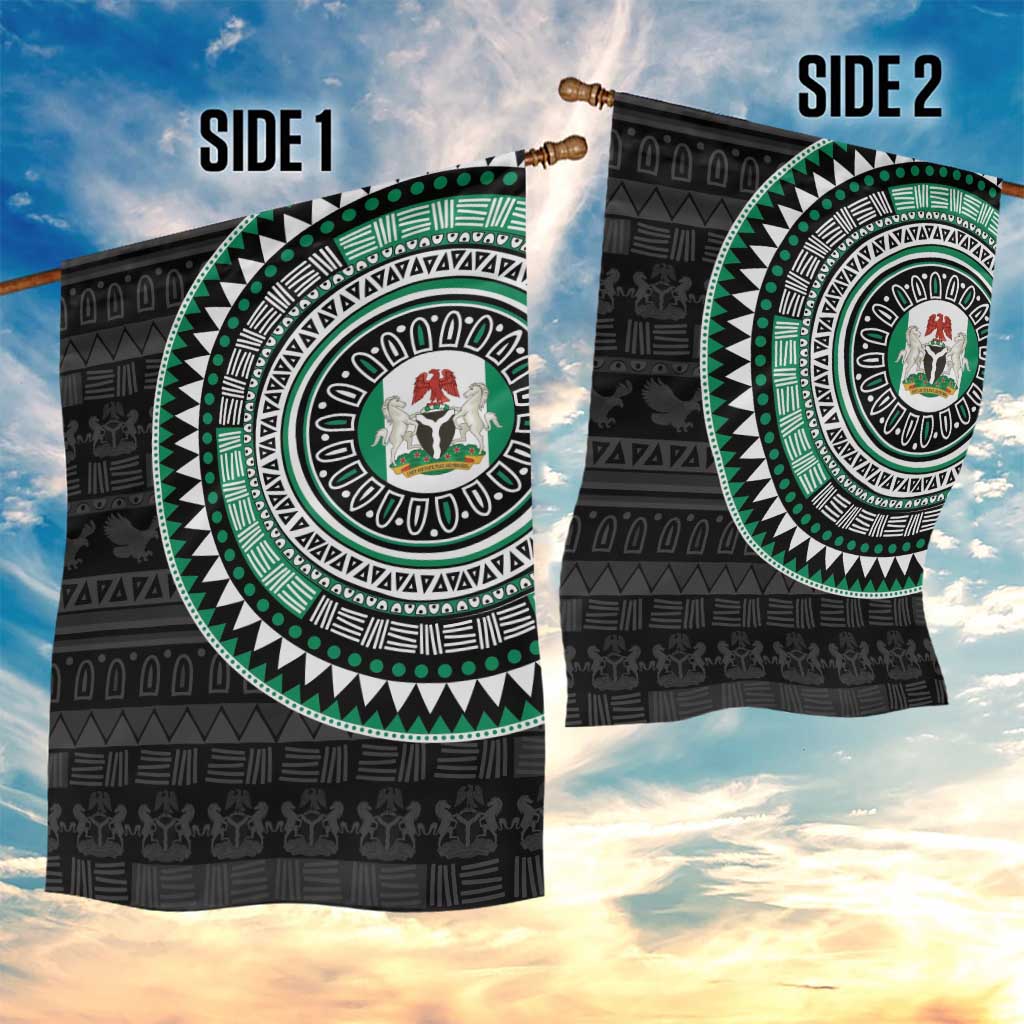 Nigeria Garden Flag African Tribal Pattern