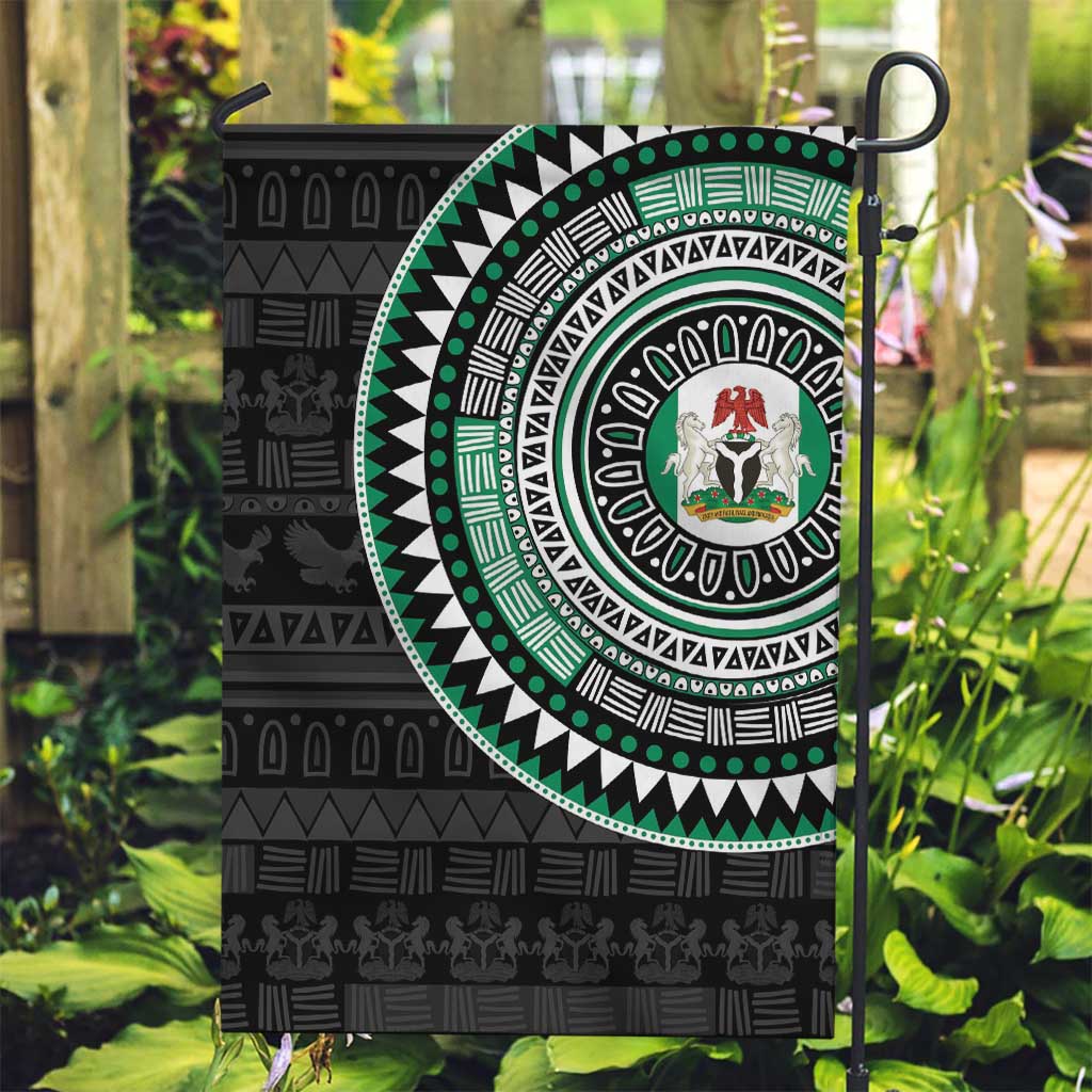 Nigeria Garden Flag African Tribal Pattern