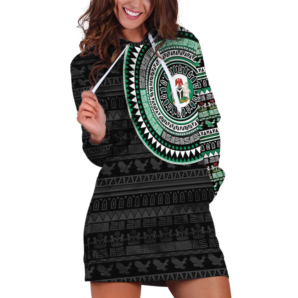 Nigeria Hoodie Dress African Tribal Pattern