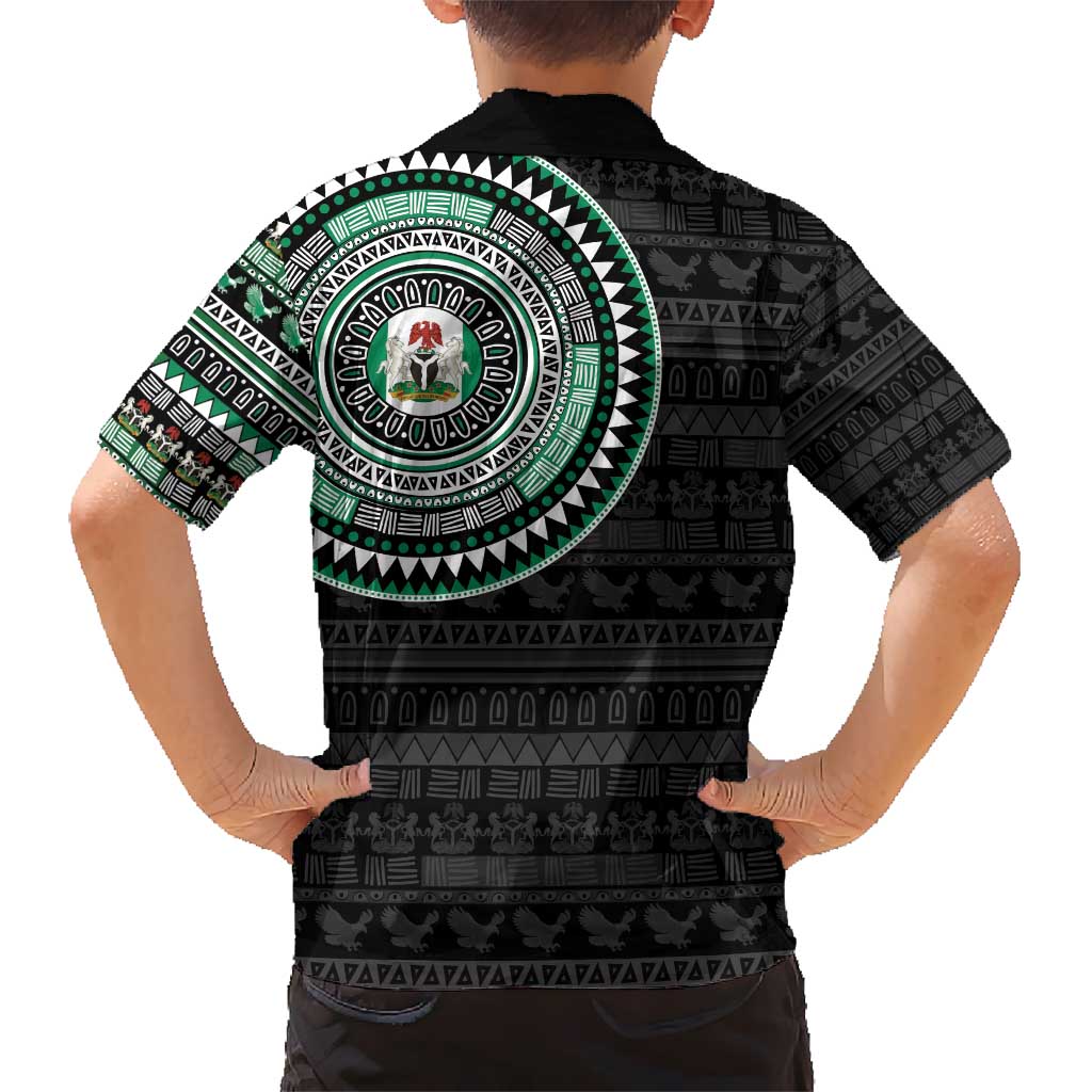 Nigeria Kid Hawaiian Shirt African Tribal Pattern