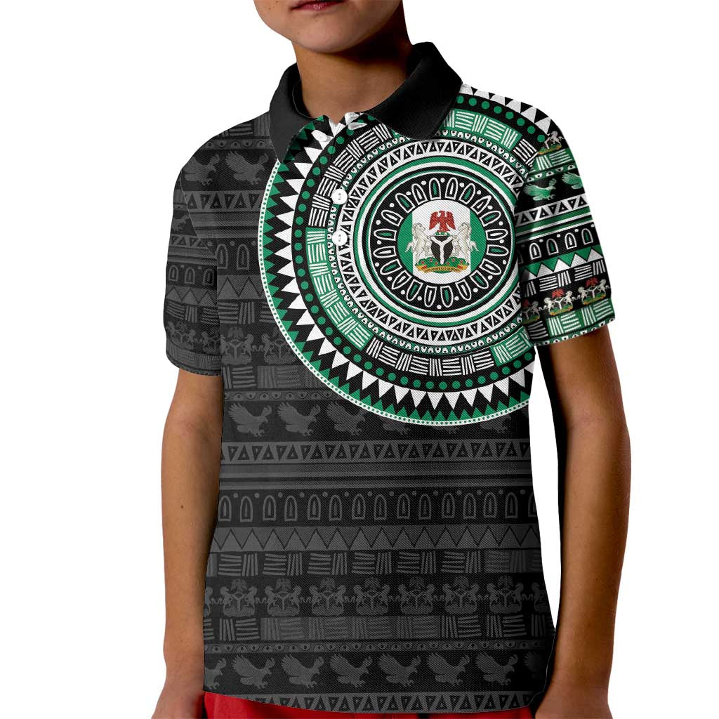Nigeria Kid Polo Shirt African Tribal Pattern
