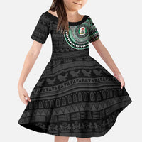 Nigeria Kid Short Sleeve Dress African Tribal Pattern