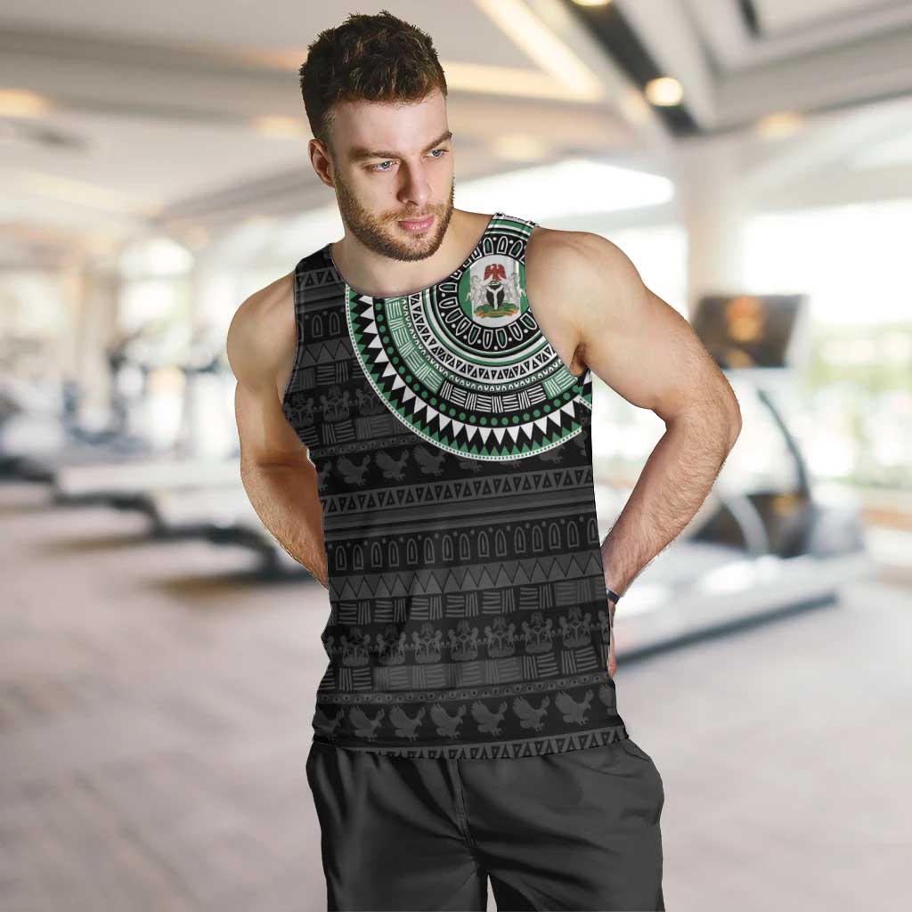 Nigeria Men Tank Top African Tribal Pattern