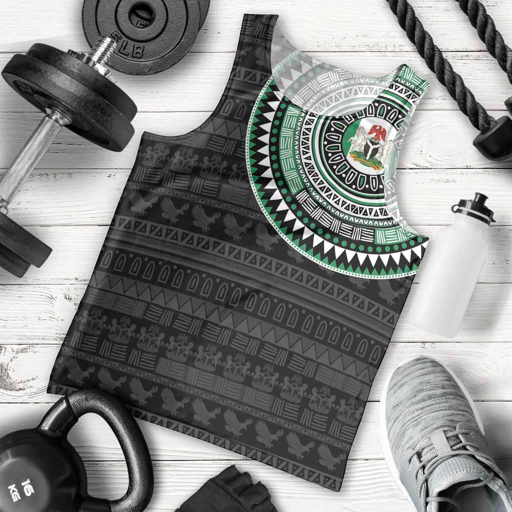 Nigeria Men Tank Top African Tribal Pattern