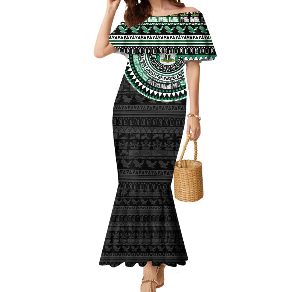Nigeria Mermaid Dress African Tribal Pattern