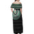 Nigeria Off Shoulder Maxi Dress African Tribal Pattern