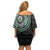 Nigeria Off Shoulder Short Dress African Tribal Pattern