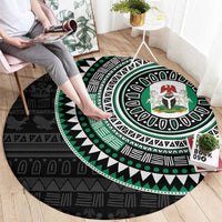 Nigeria Round Carpet African Tribal Pattern